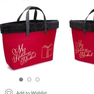 Christmas tote Christmas is booked Barnes and noble NWT